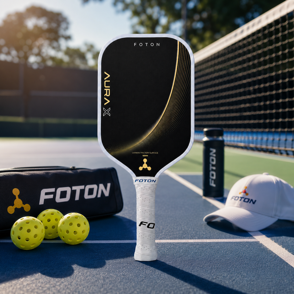 Vợt Pickleball FOTON Aura X Carbon Fiber Lõi Foam Air Matrix 16mm